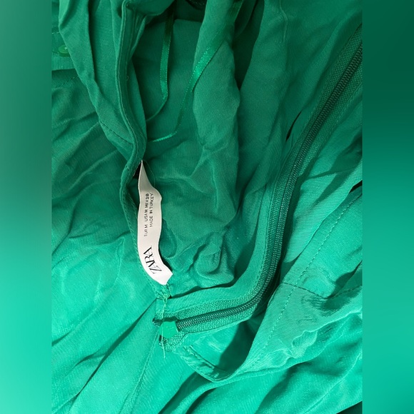 Zara Green Buttoned Dress - Picture 7 of 8